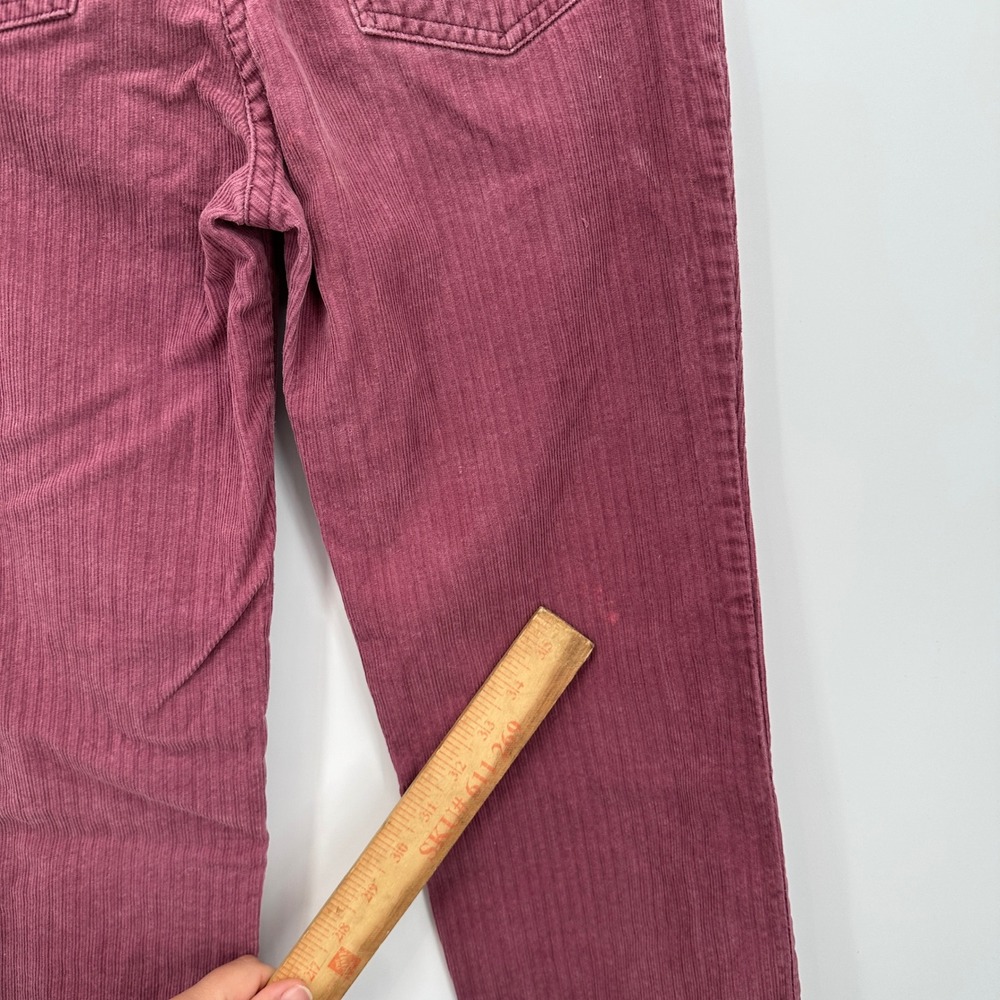 Vintage Jordache Burgundy Corduroy High Waisted Pants Size 28 Cotton 90s Retro - Picture 9 of 10